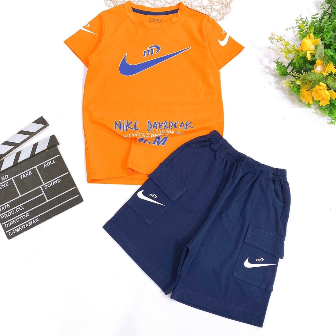 Bộ bé trai cotton in hình NIKE túi hộp-ĐỒ BỘ XUÂN HÈ BÉ TRAI